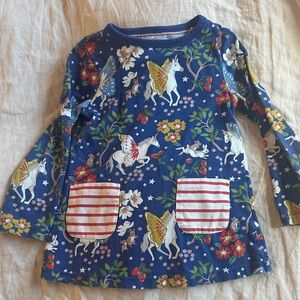 Kids Unicorn Print Long Sleeve Shirt - Blue 4-5 yrs